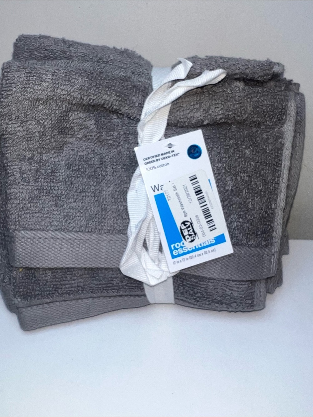 Room Essentials Gray Washcloths 7 ct.